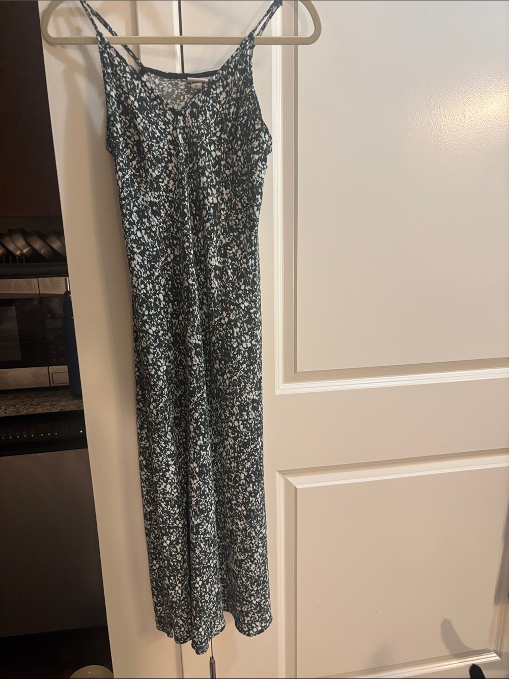 a new day Green Floral Spaghetti-Strap Dress